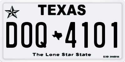 TX license plate DOQ4101