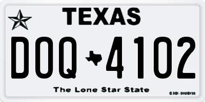 TX license plate DOQ4102