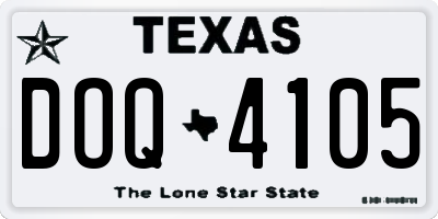 TX license plate DOQ4105