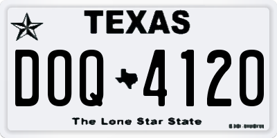 TX license plate DOQ4120