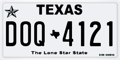TX license plate DOQ4121