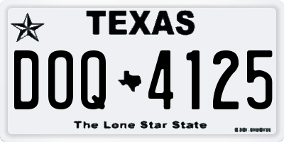 TX license plate DOQ4125