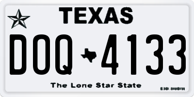 TX license plate DOQ4133