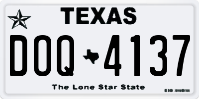 TX license plate DOQ4137