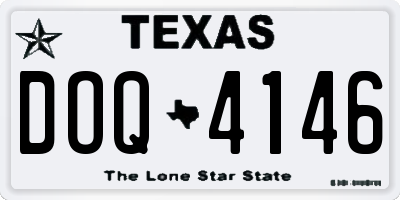 TX license plate DOQ4146