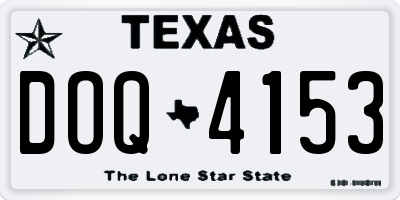 TX license plate DOQ4153