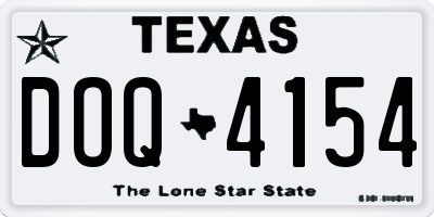 TX license plate DOQ4154