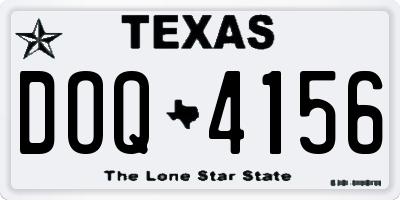 TX license plate DOQ4156