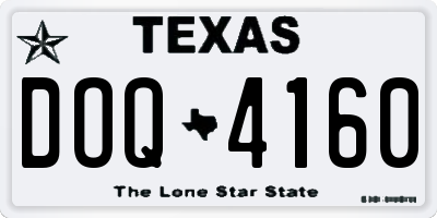 TX license plate DOQ4160