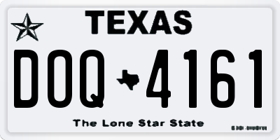 TX license plate DOQ4161