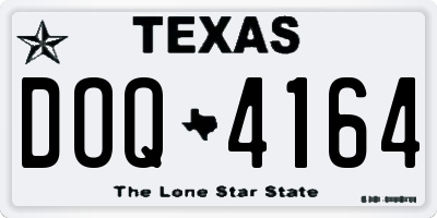 TX license plate DOQ4164
