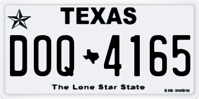 TX license plate DOQ4165