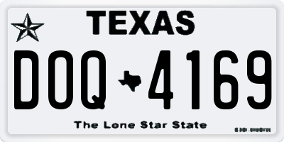 TX license plate DOQ4169