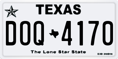 TX license plate DOQ4170