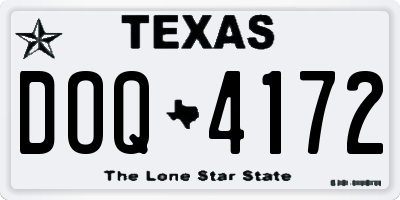 TX license plate DOQ4172