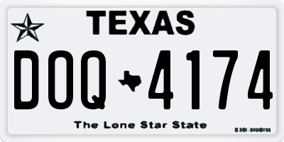 TX license plate DOQ4174