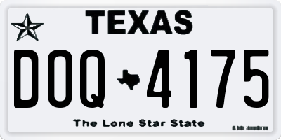 TX license plate DOQ4175