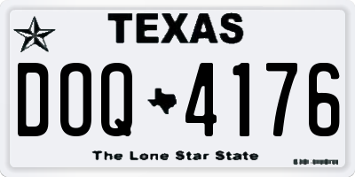 TX license plate DOQ4176