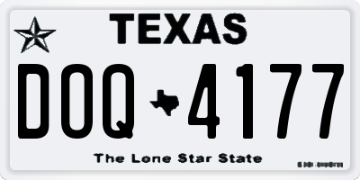 TX license plate DOQ4177