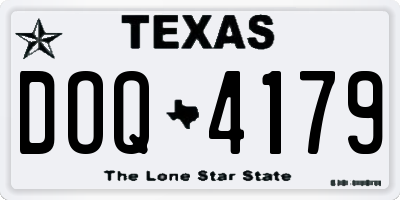 TX license plate DOQ4179