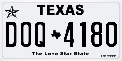 TX license plate DOQ4180