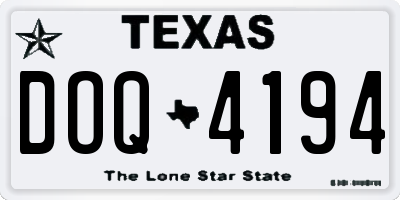 TX license plate DOQ4194