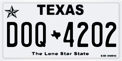 TX license plate DOQ4202