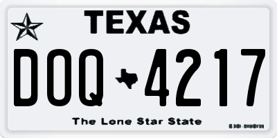 TX license plate DOQ4217