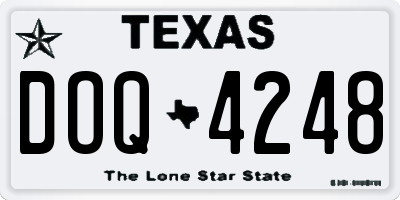 TX license plate DOQ4248