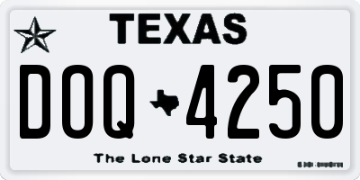 TX license plate DOQ4250
