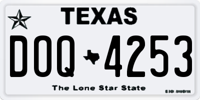 TX license plate DOQ4253