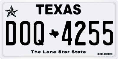 TX license plate DOQ4255