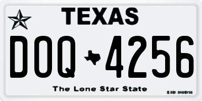 TX license plate DOQ4256