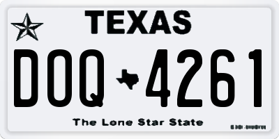 TX license plate DOQ4261