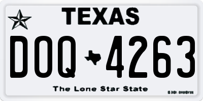 TX license plate DOQ4263