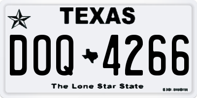 TX license plate DOQ4266