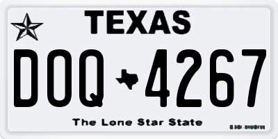 TX license plate DOQ4267