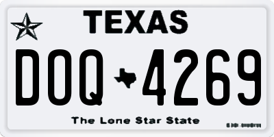 TX license plate DOQ4269