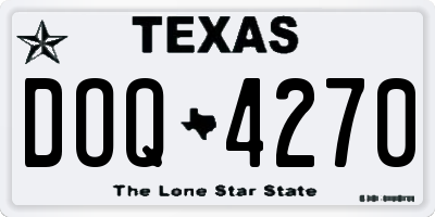 TX license plate DOQ4270