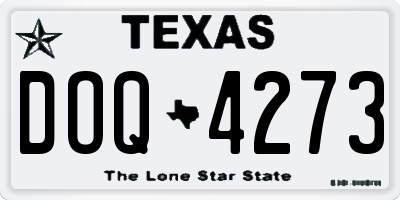 TX license plate DOQ4273