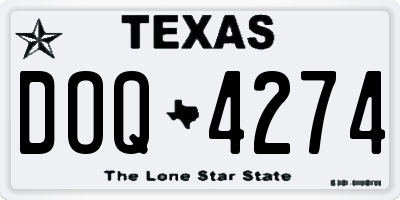 TX license plate DOQ4274
