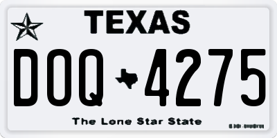 TX license plate DOQ4275