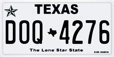 TX license plate DOQ4276