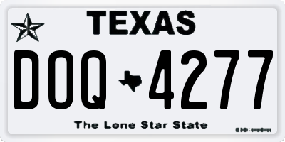TX license plate DOQ4277