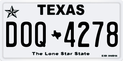 TX license plate DOQ4278