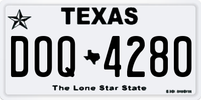TX license plate DOQ4280