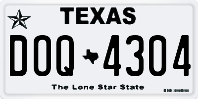 TX license plate DOQ4304