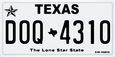 TX license plate DOQ4310