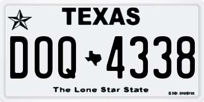 TX license plate DOQ4338