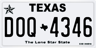 TX license plate DOQ4346